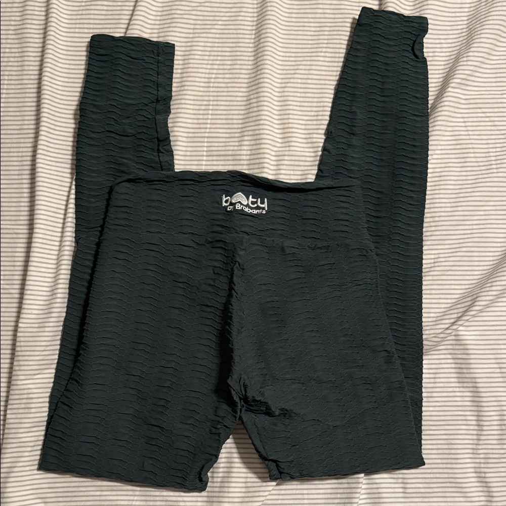 Booty by Brabants Dark Green Textured Leggings
